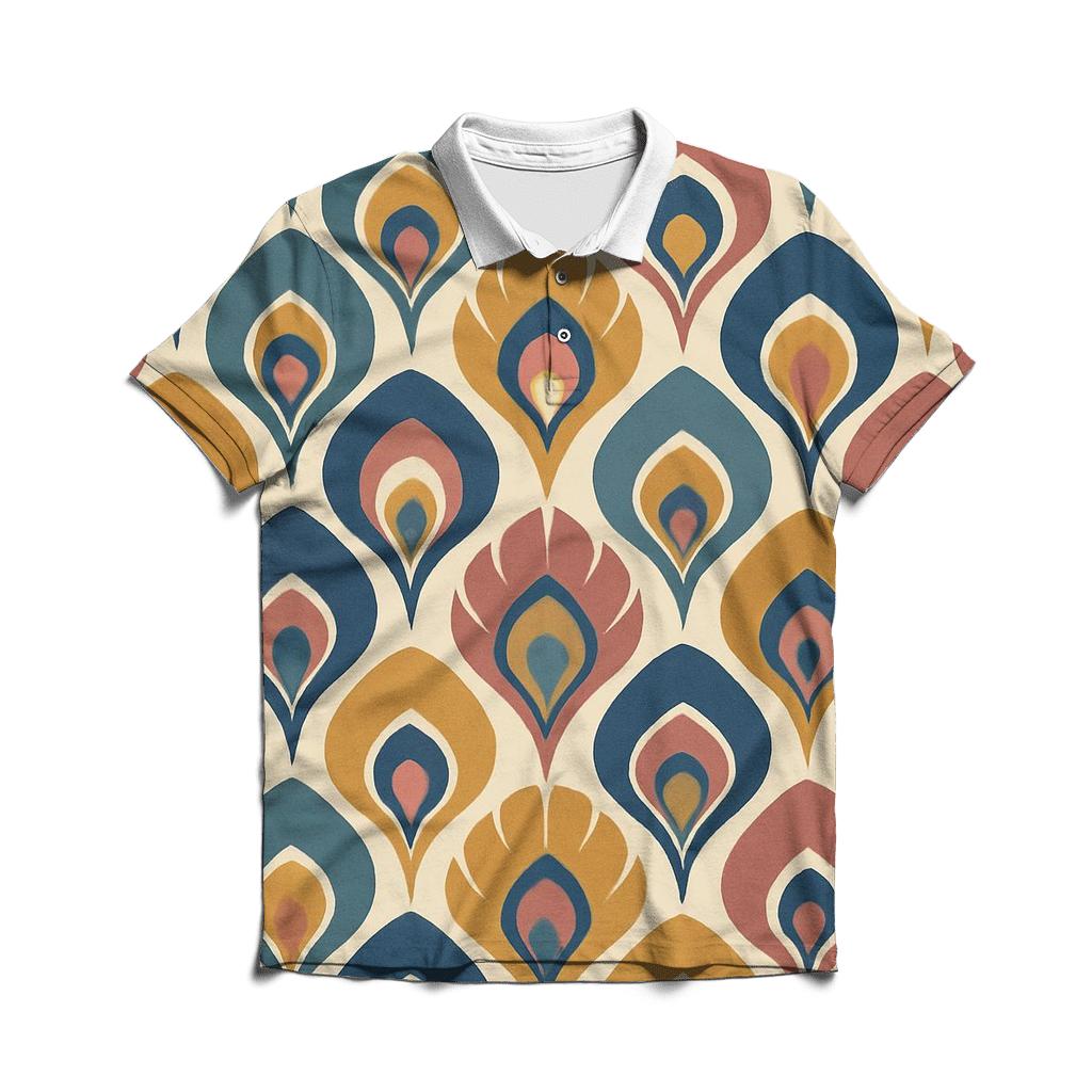 Peacock Feather Silhouette personalized polo shirts