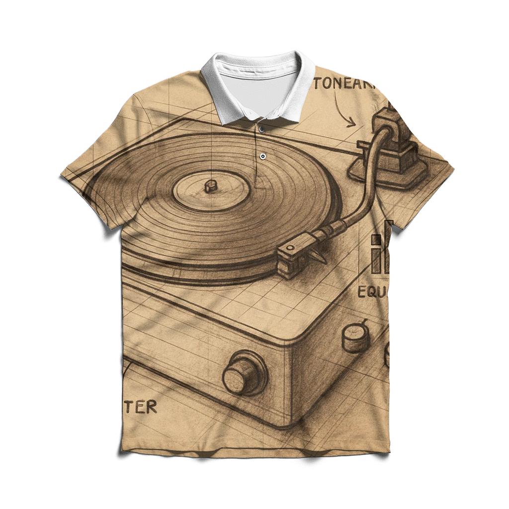 Turntable Blueprint designer slim fit polos