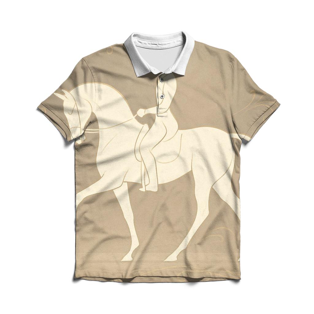 Equestrian Dressage Silhouette branded logo polo shirts