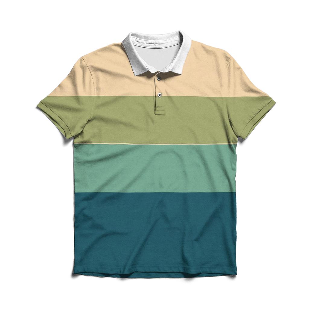 Horizon Stripe Gradient casual sports polo shirts