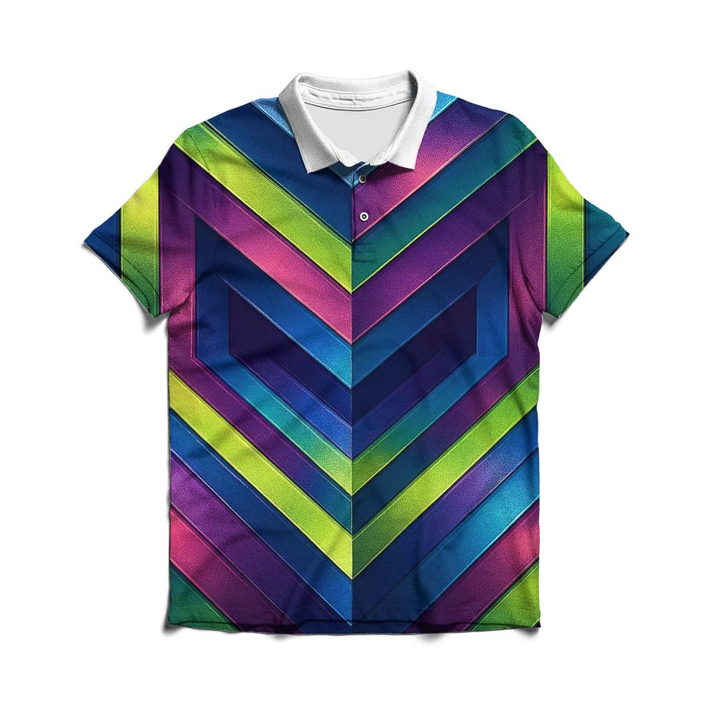 Galaxy Prism Strip designer slim fit polos