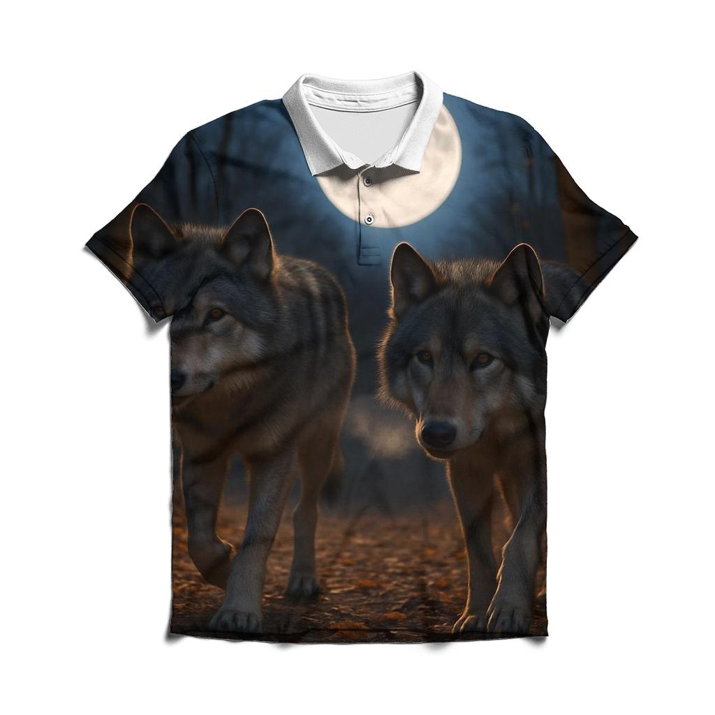 Autumn Moon Patrol branded logo polo shirts