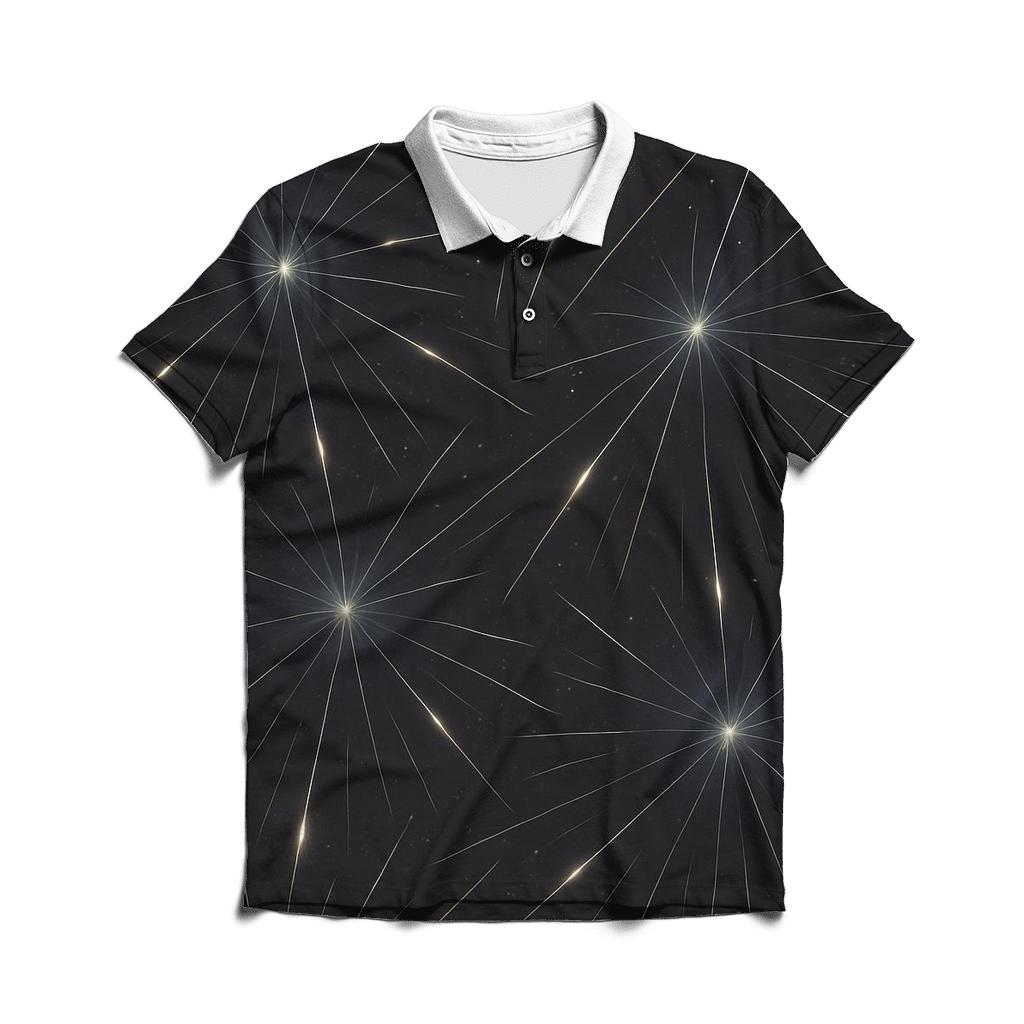 Meteor Trail Radiant Grid custom polo shirts