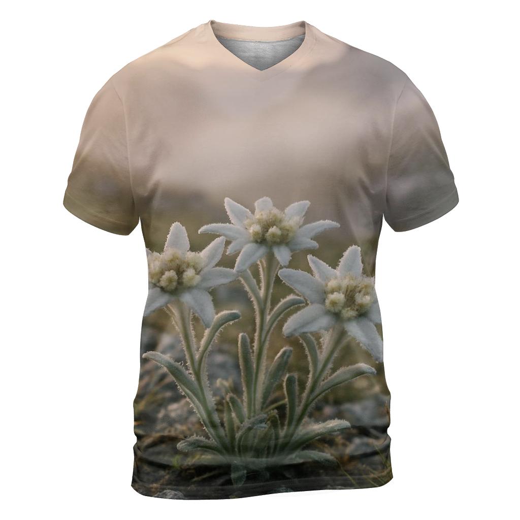 Mist Over Alpine Edelweiss Patch custom all-over print shirts