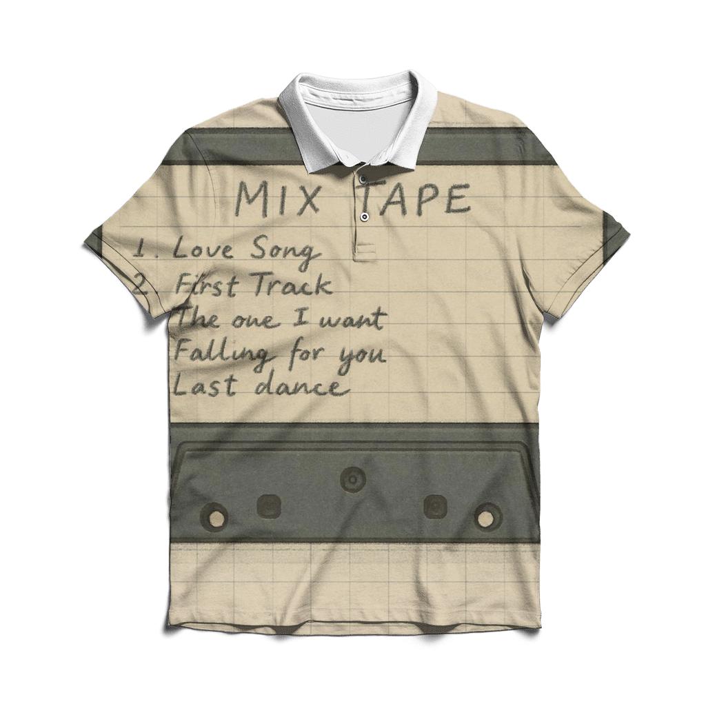 Classic Cassette Tape Label custom polo shirts