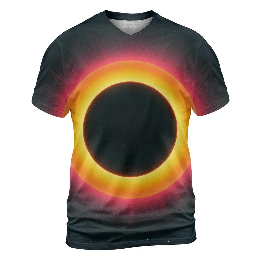 Eclipse Corona Rings vibrant all-over design tees