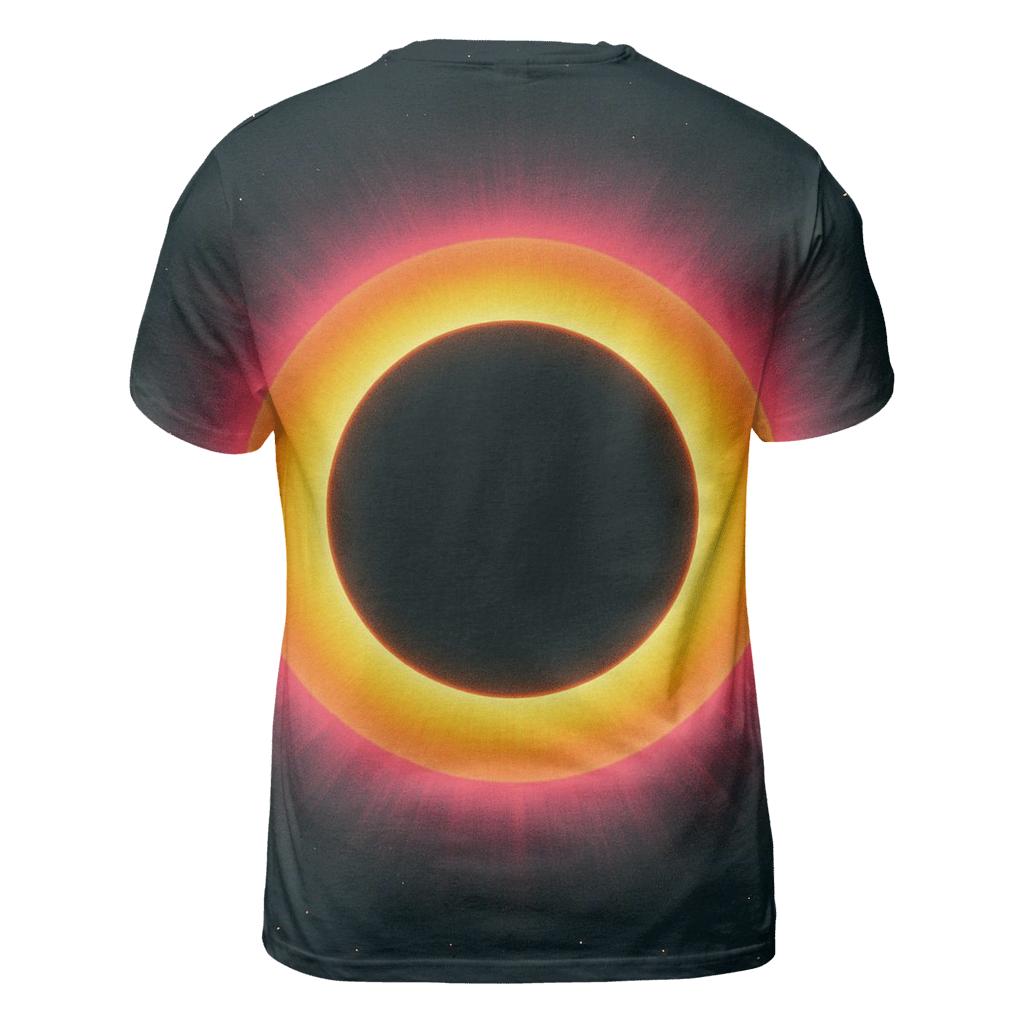 Eclipse Corona Rings vibrant all-over design tees