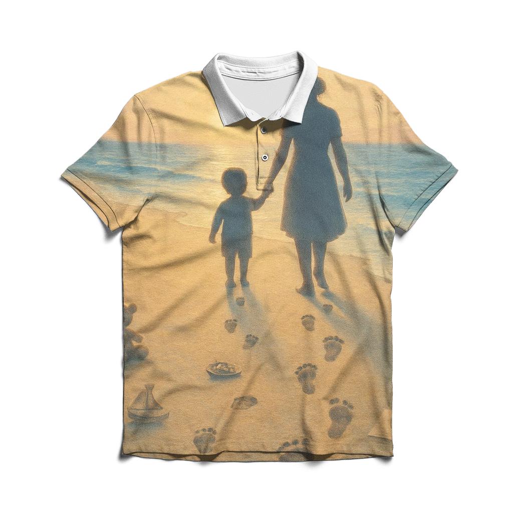 Footprints In The Heart premium cotton polo shirts