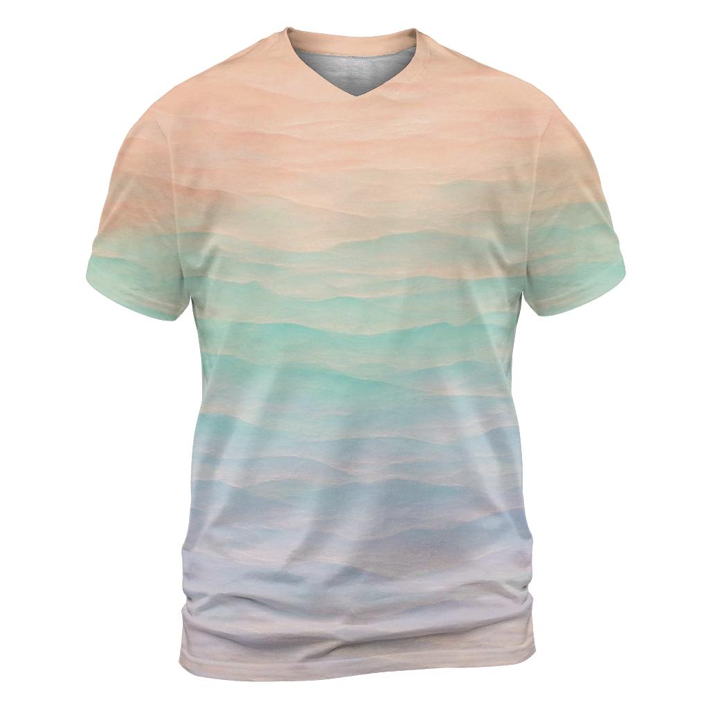 Pastel Reef Flow creative print fashion shirts