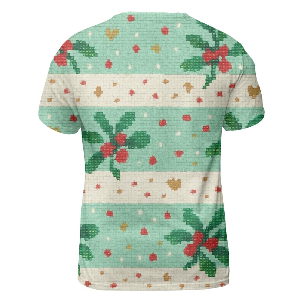 Merry Mistletoe Confetti Design artistic all-over print tops