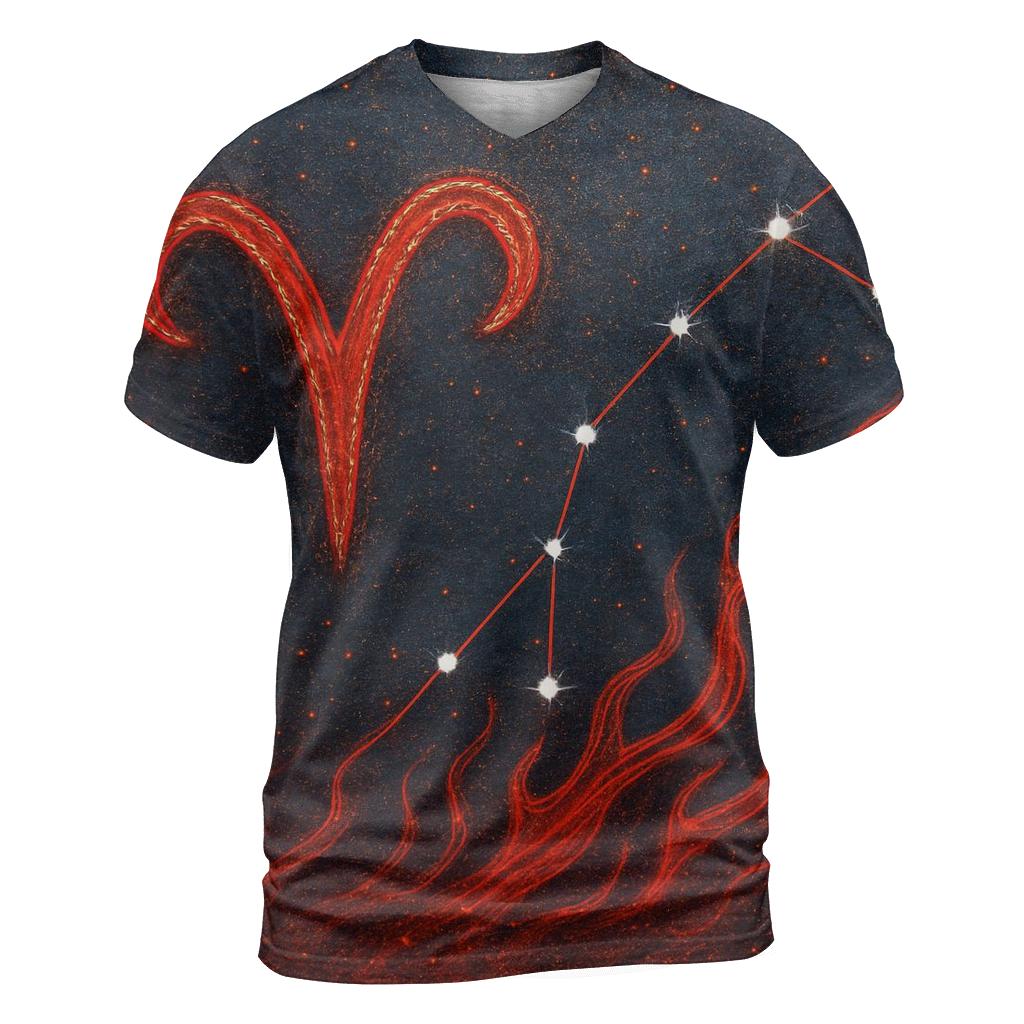 Aries Constellation Fire Sigil custom all-over print shirts
