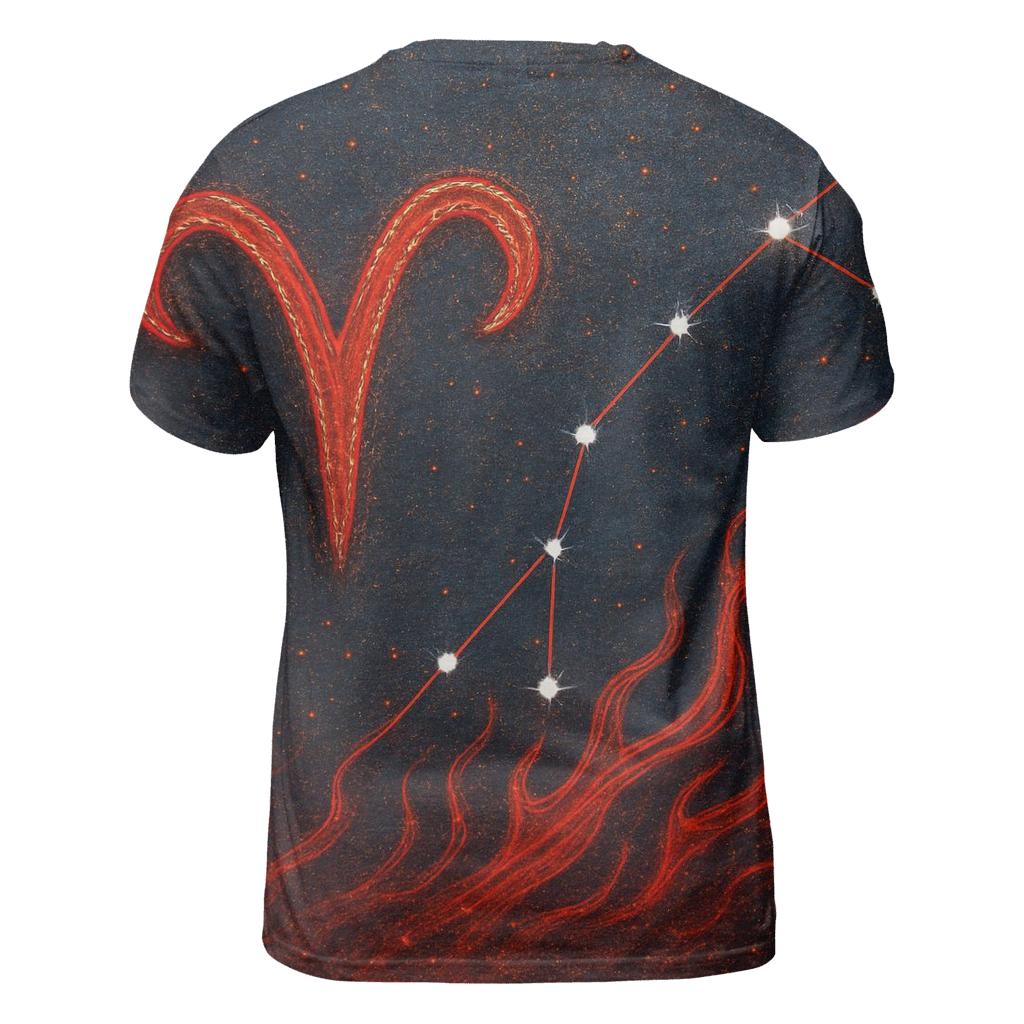 Aries Constellation Fire Sigil custom all-over print shirts
