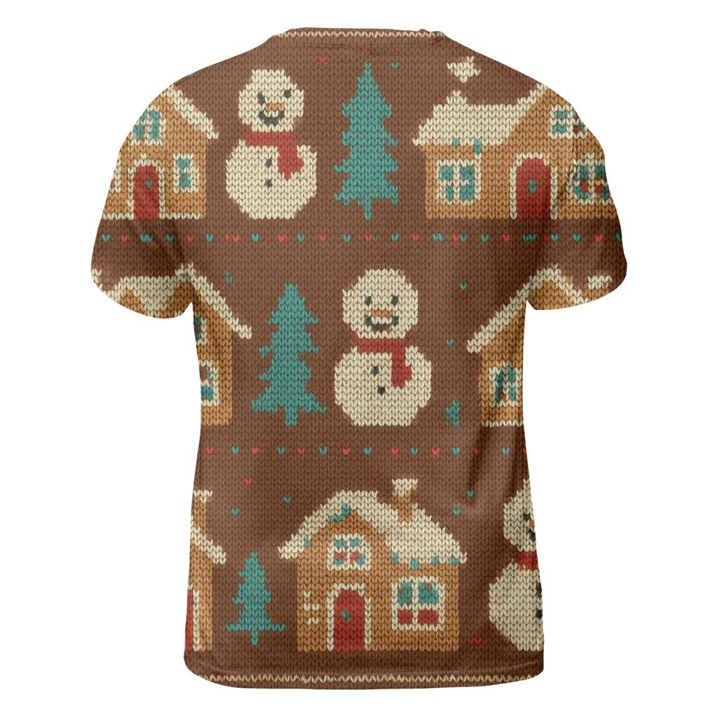 Gingerbread Village Parade Design personalized full print shirts