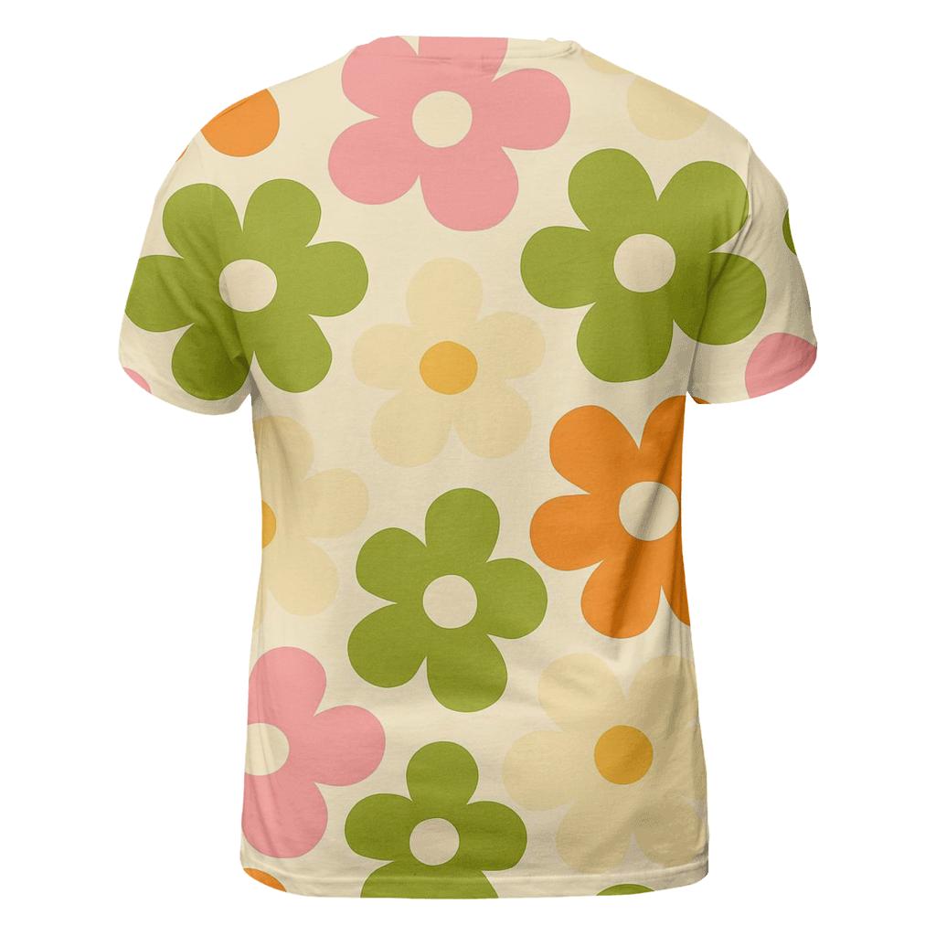 Funky Flower Power artistic all-over print tops