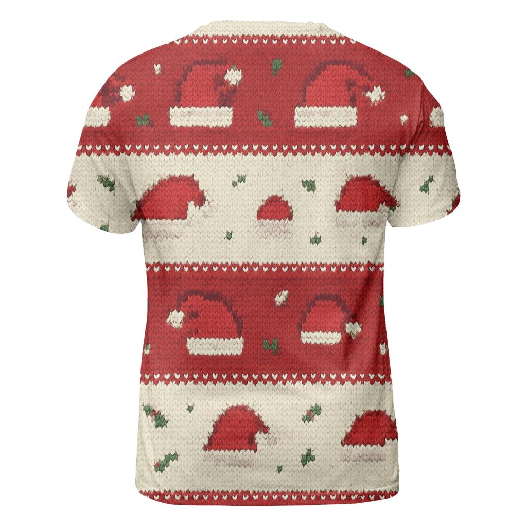 Santa Hat Scatter Bands Design personalized full print shirts