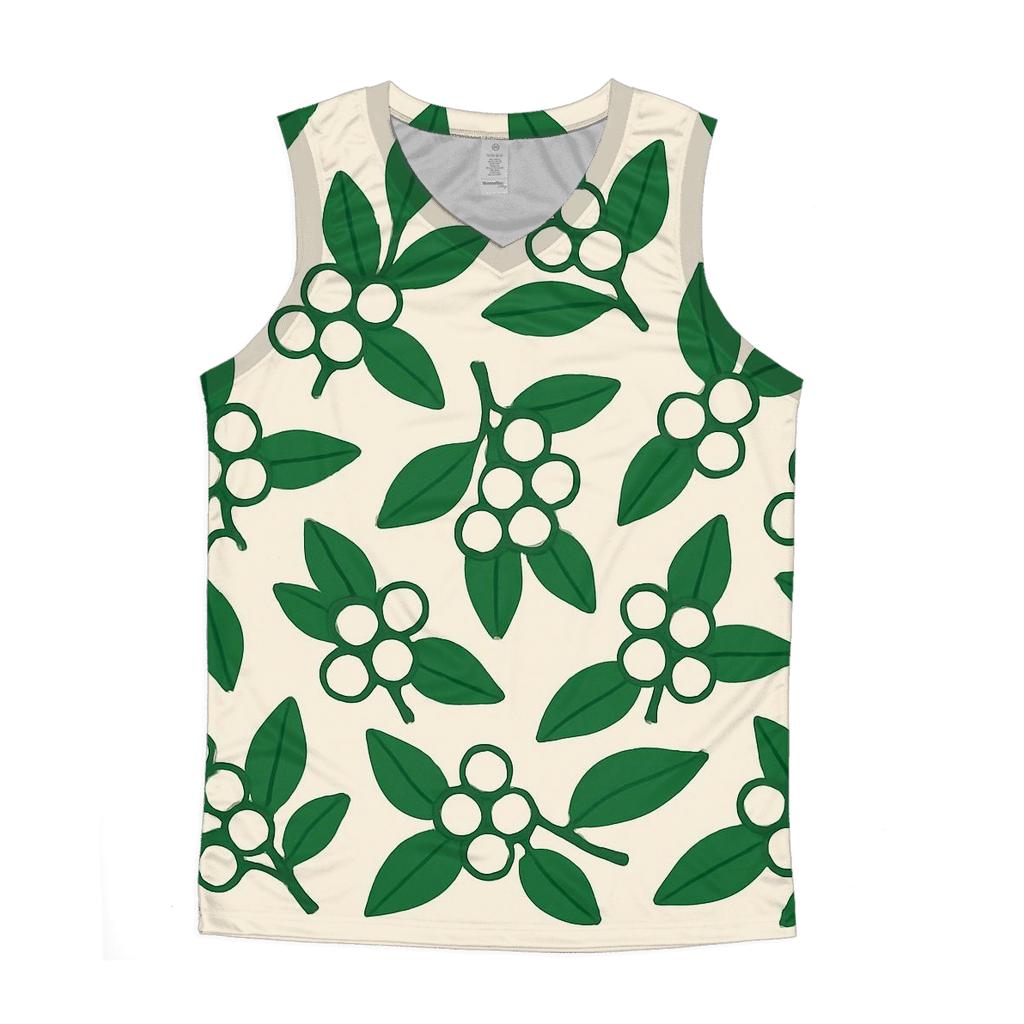 Abstract Mistletoe Geometry trendy fitted tank tops