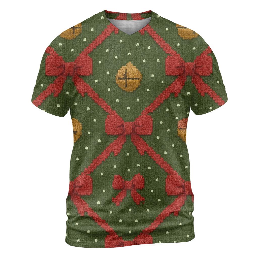 Sleigh Bell Crisscross Design designer pattern shirts