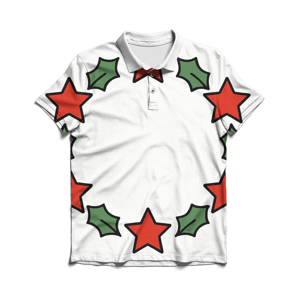 Starry Holly Wreath Harmony custom polo shirts