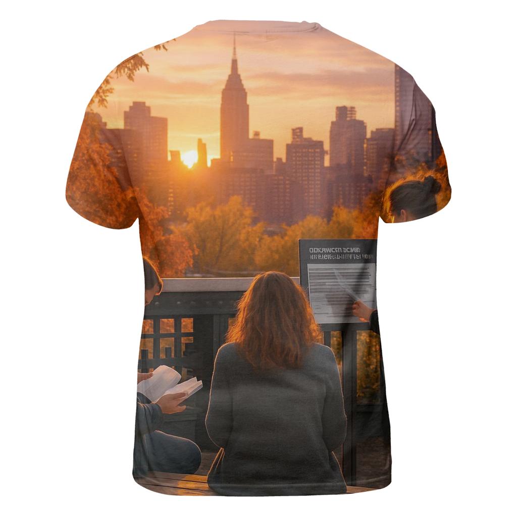 Autumn Sunset From Highline Overpass artistic all-over print tops