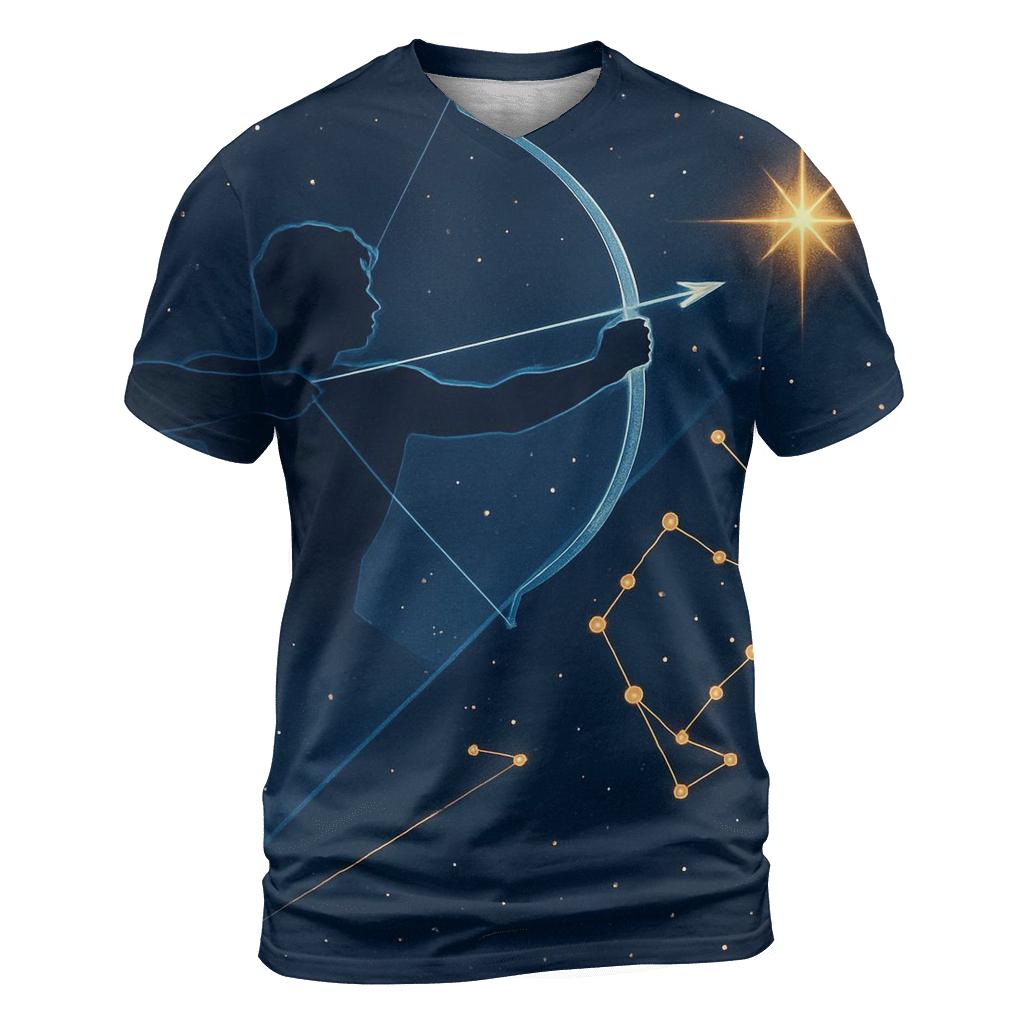 Sagittarius Archer Starfield Diagram creative print fashion shirts