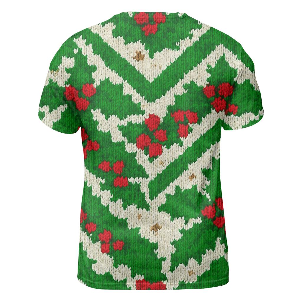 Holly Leaf Chevron Stack Design creative print fashion shirts