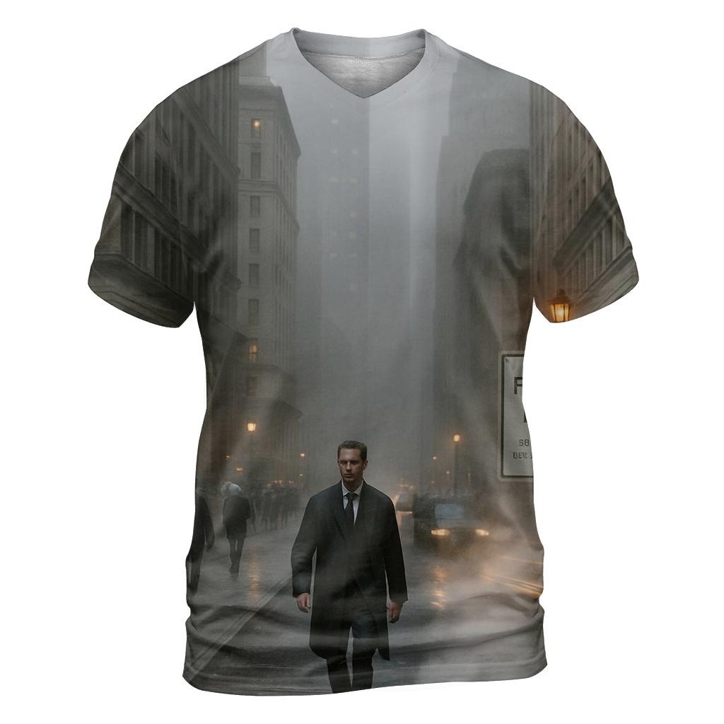 Fogbound Morning Above Financial District statement graphic shirts