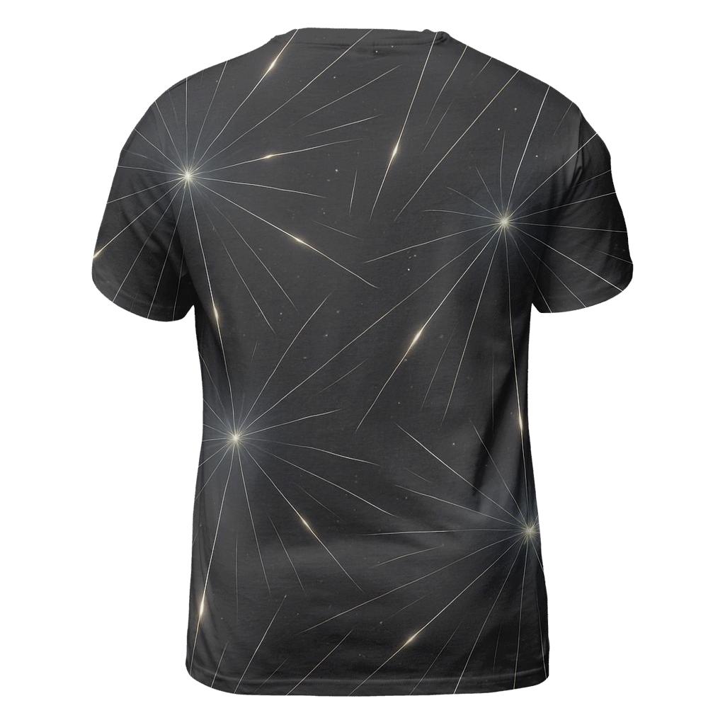 Meteor Trail Radiant Grid statement graphic shirts