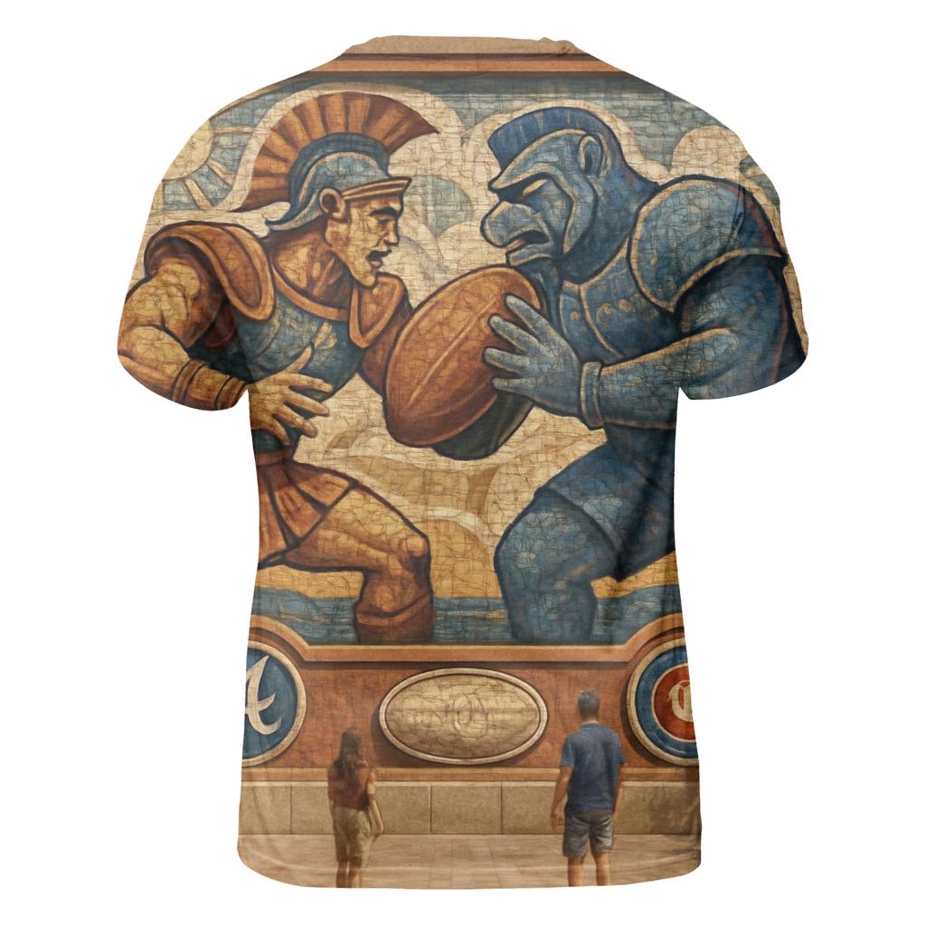 Historic Mosaic Faceoff artistic all-over print tops