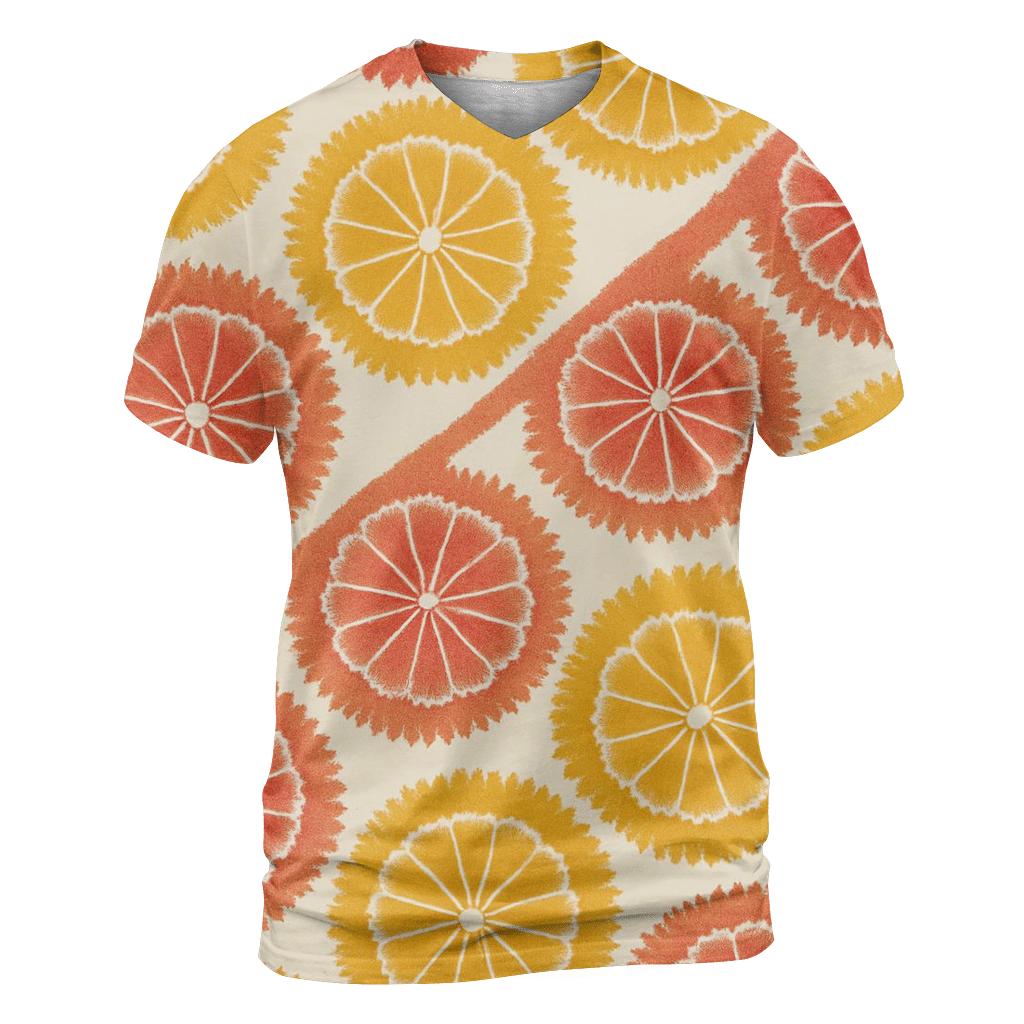 Diagonal Sunrise Kumo creative print fashion shirts