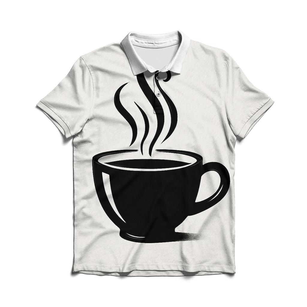 Morning Steam Outline personalized polo shirts