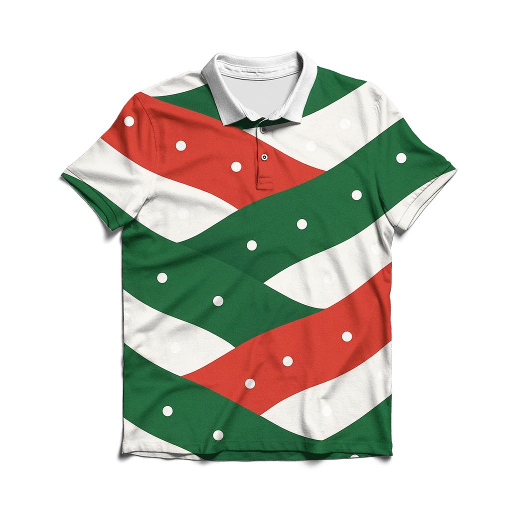 Snowfall Over Rolling Hills casual sports polo shirts