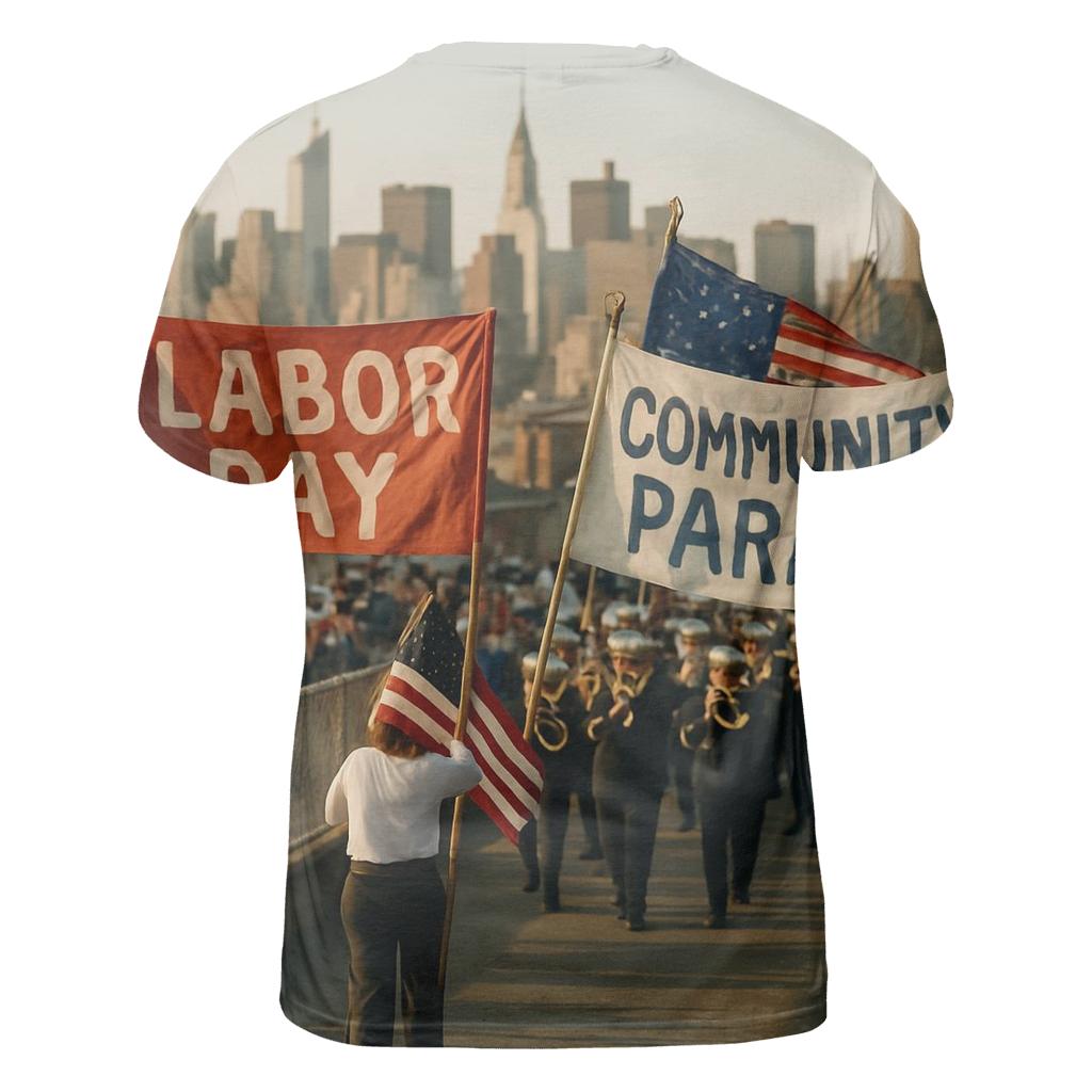 Labor Day Parade Overlook With Skyline Vista custom all-over print shirts