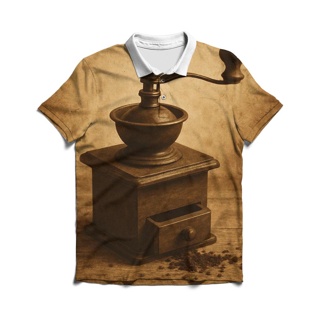 Vintage Mill Portrait embroidered polo tops