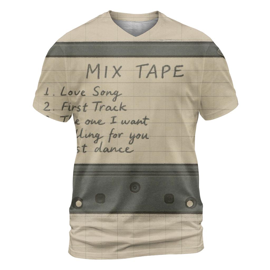 Classic Cassette Tape Label statement graphic shirts