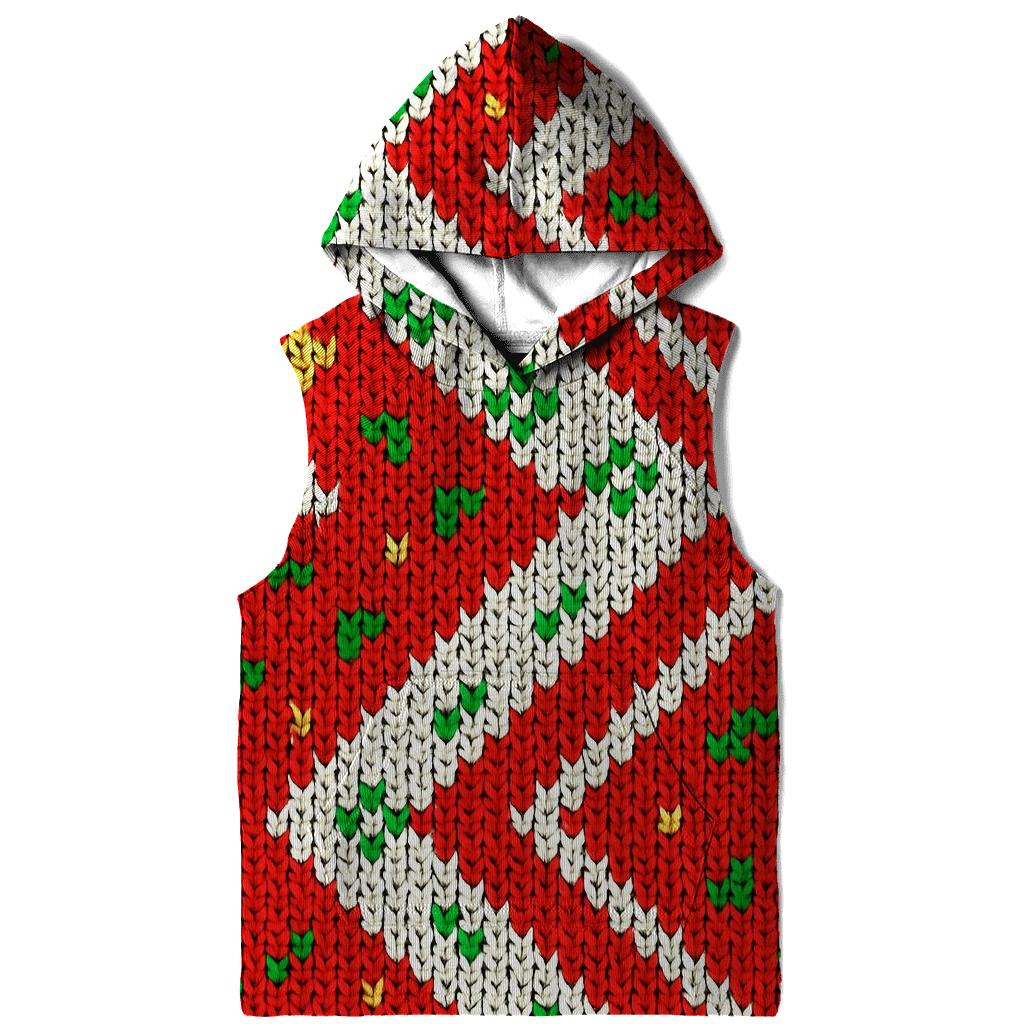 Candy Cane Herringbone Stitch Design embroidered hoodies
