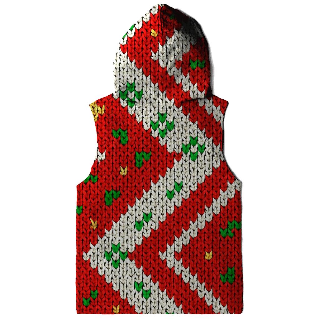 Candy Cane Herringbone Stitch Design embroidered hoodies