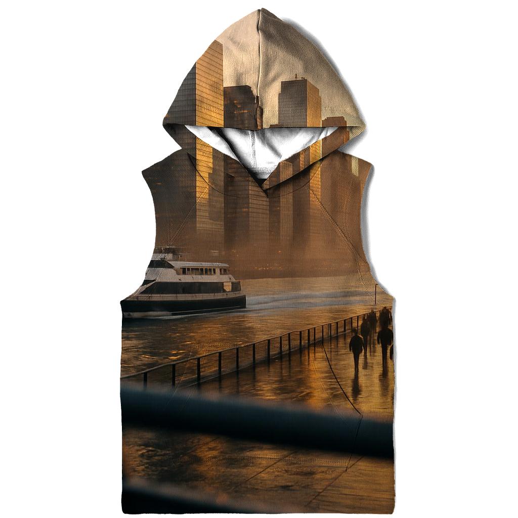 Sunrise Reflections Over Lower Manhattan heavyweight hoodies