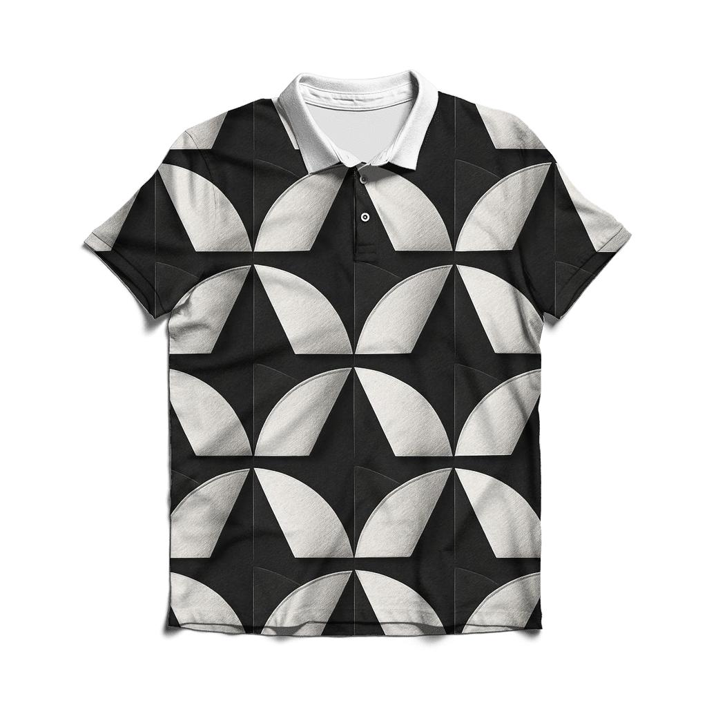 Filter Grid Geometry branded logo polo shirts