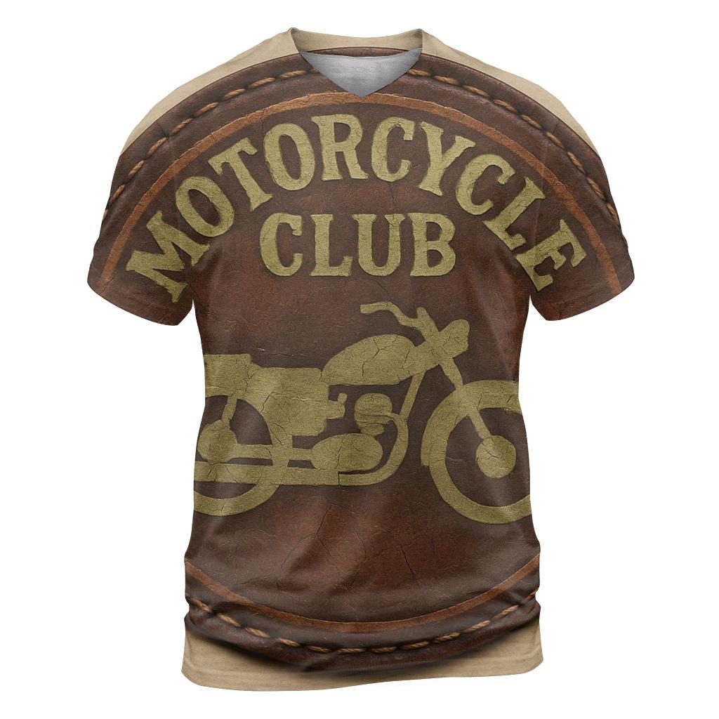Rustic Motorcycle Club Badge creative print fashion shirts