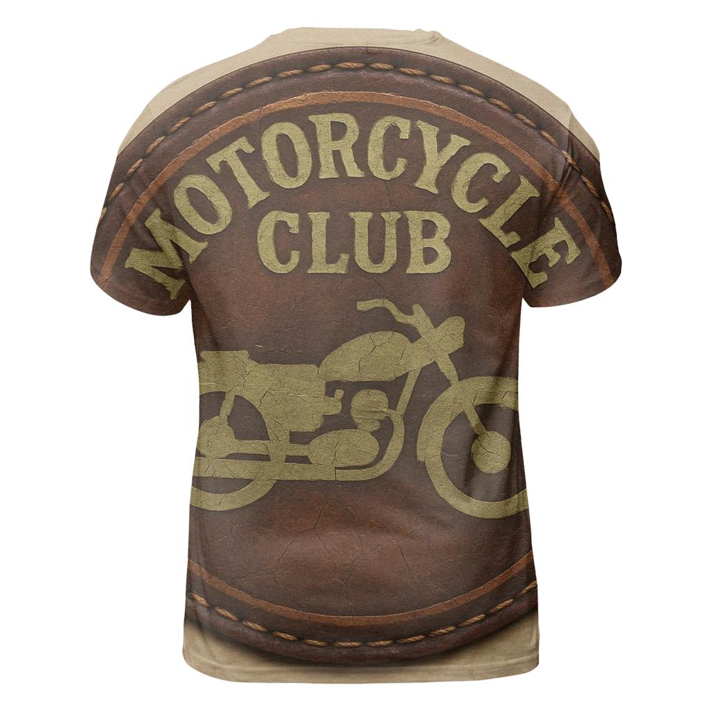Rustic Motorcycle Club Badge creative print fashion shirts