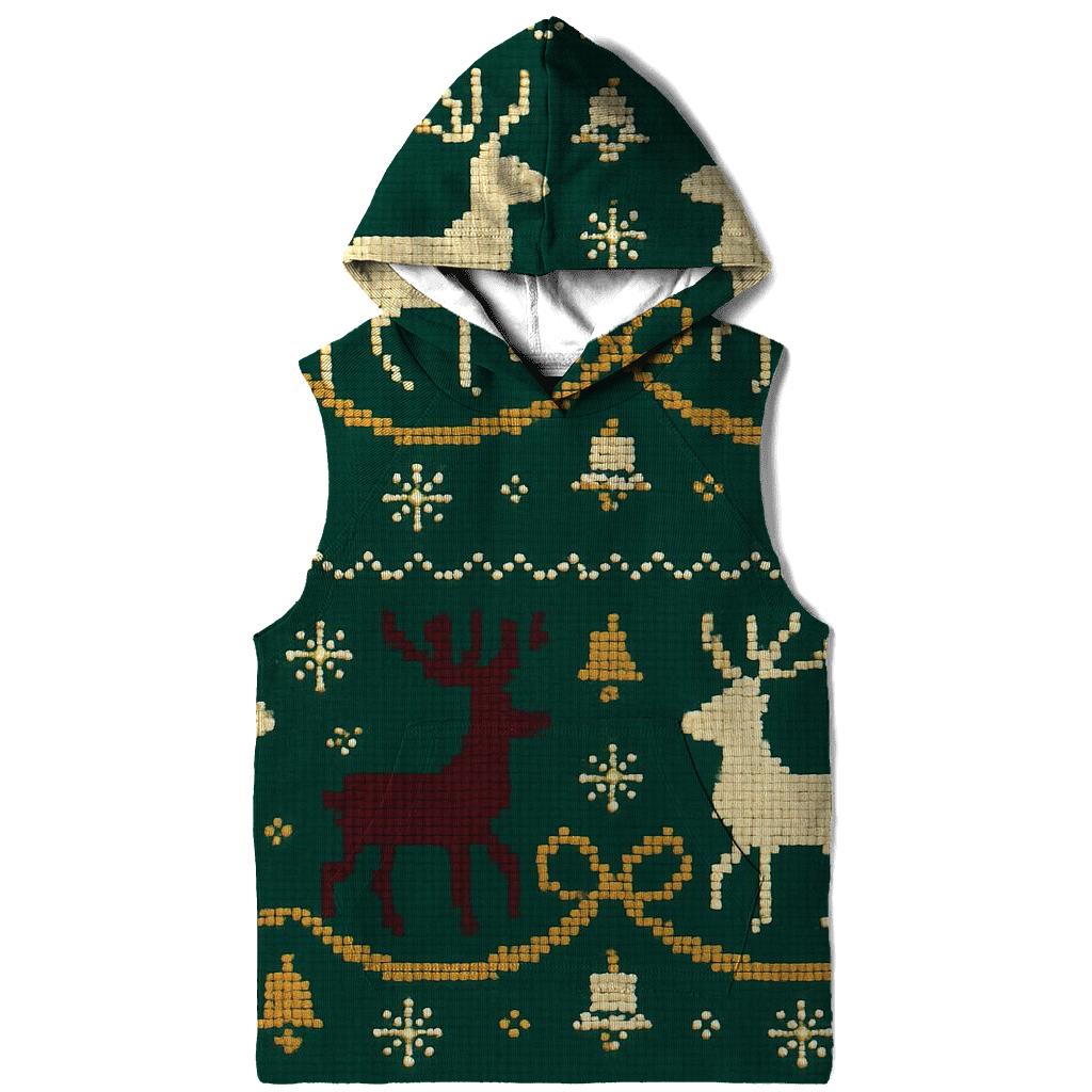 Reindeer Ribbon Carousel Design heavyweight hoodies