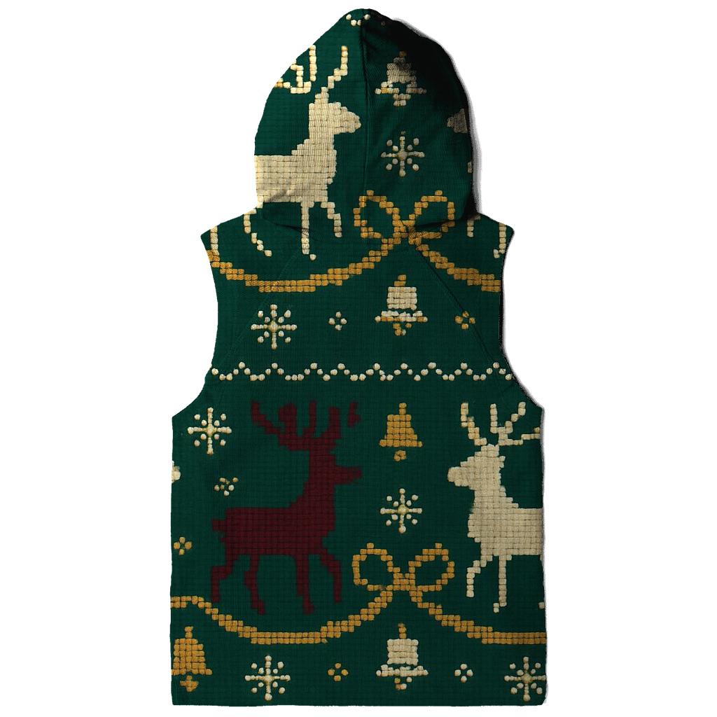 Reindeer Ribbon Carousel Design heavyweight hoodies