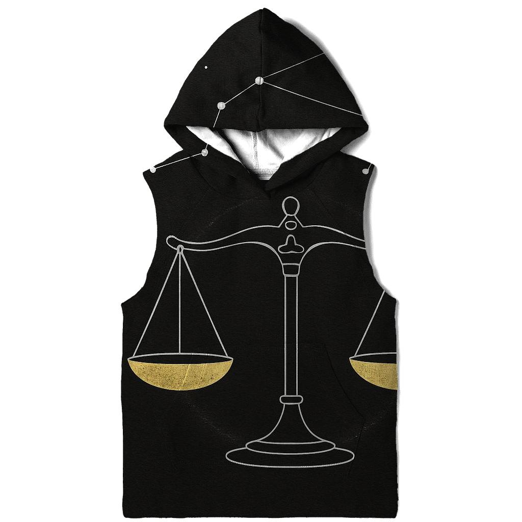 Minimalist Libra Scales Star Map zip-up hoodies