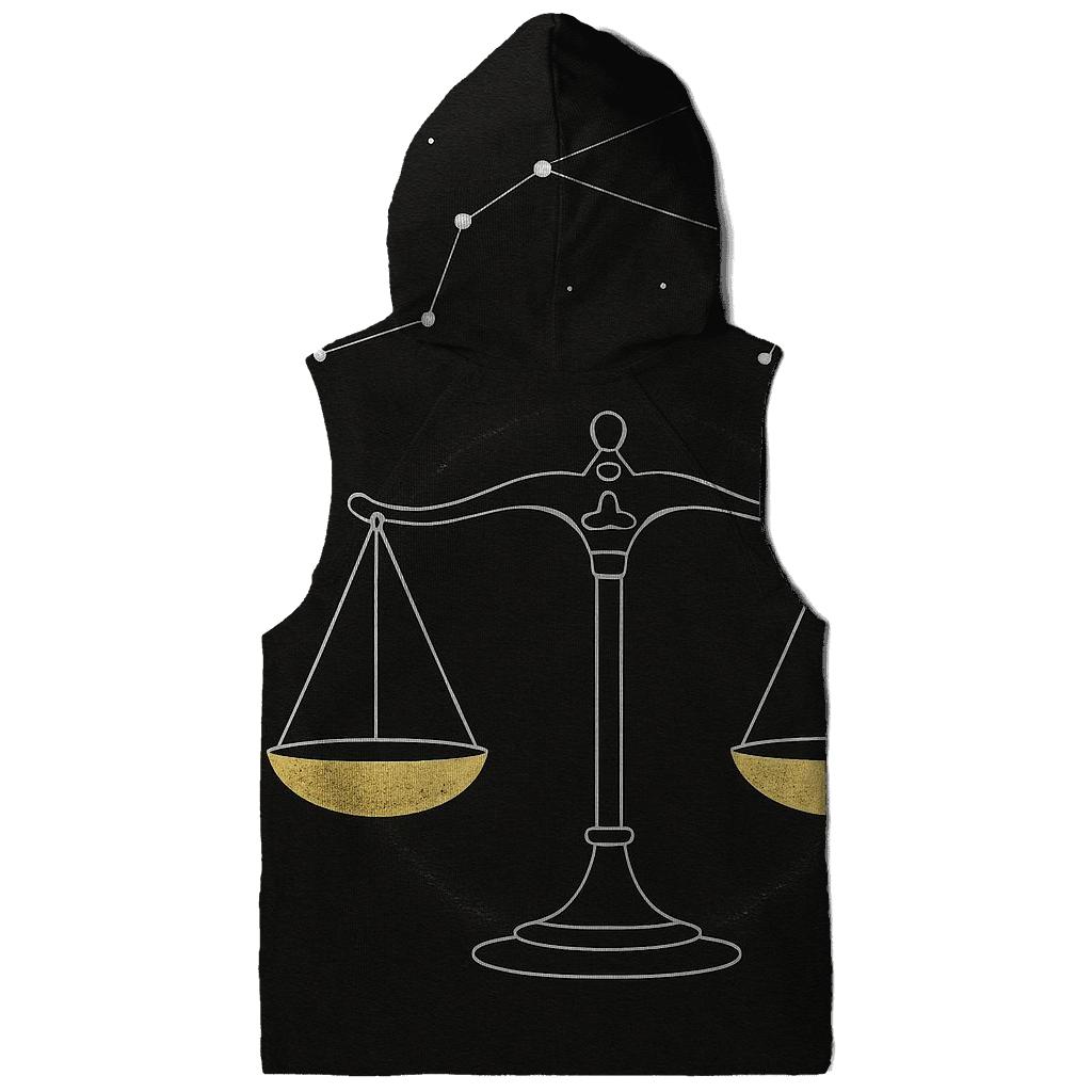 Minimalist Libra Scales Star Map zip-up hoodies