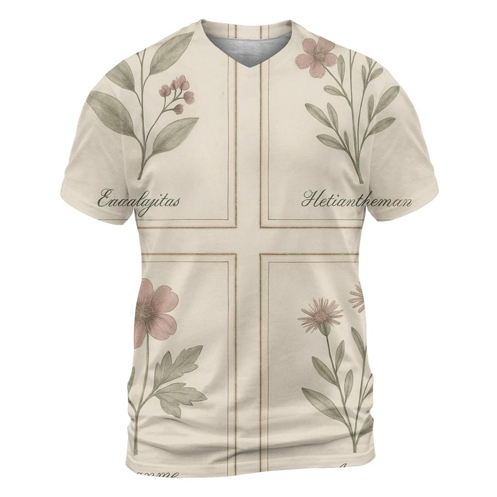 Faded Botanical Print Set designer pattern shirts