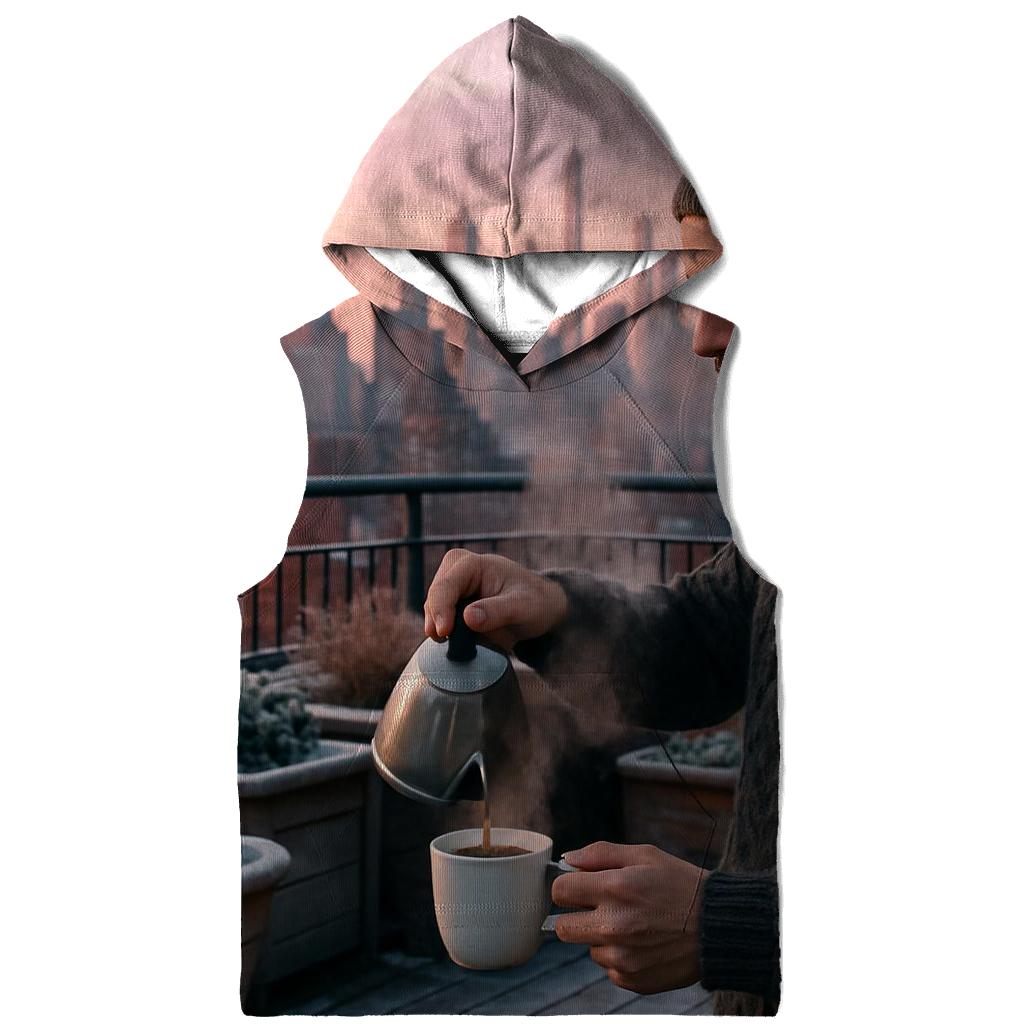 Winter Dawn From A Rooftop Garden zip-up hoodies
