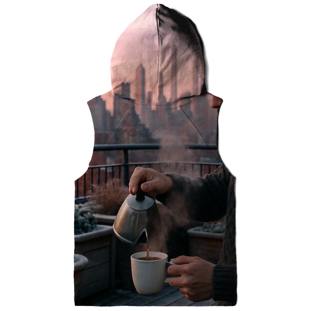 Winter Dawn From A Rooftop Garden zip-up hoodies