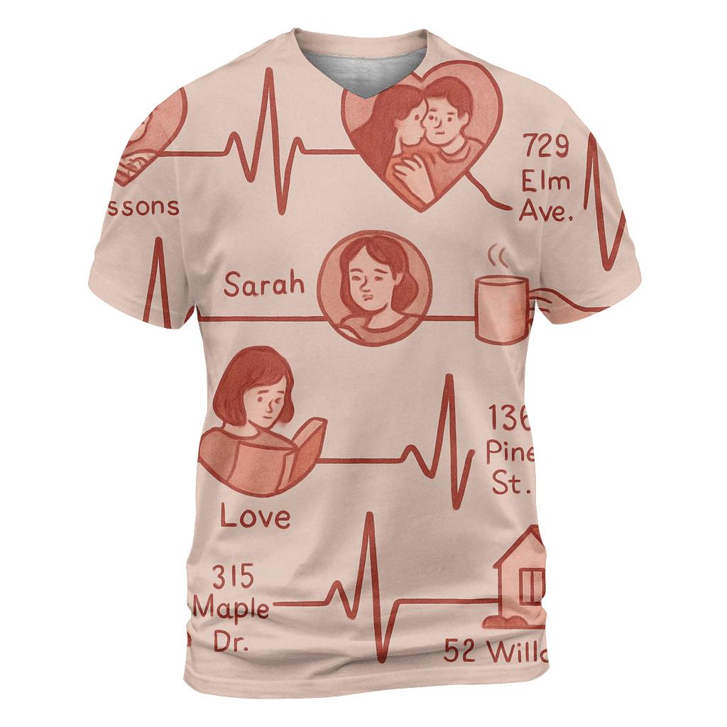 The Heartbeat Atlas designer pattern shirts