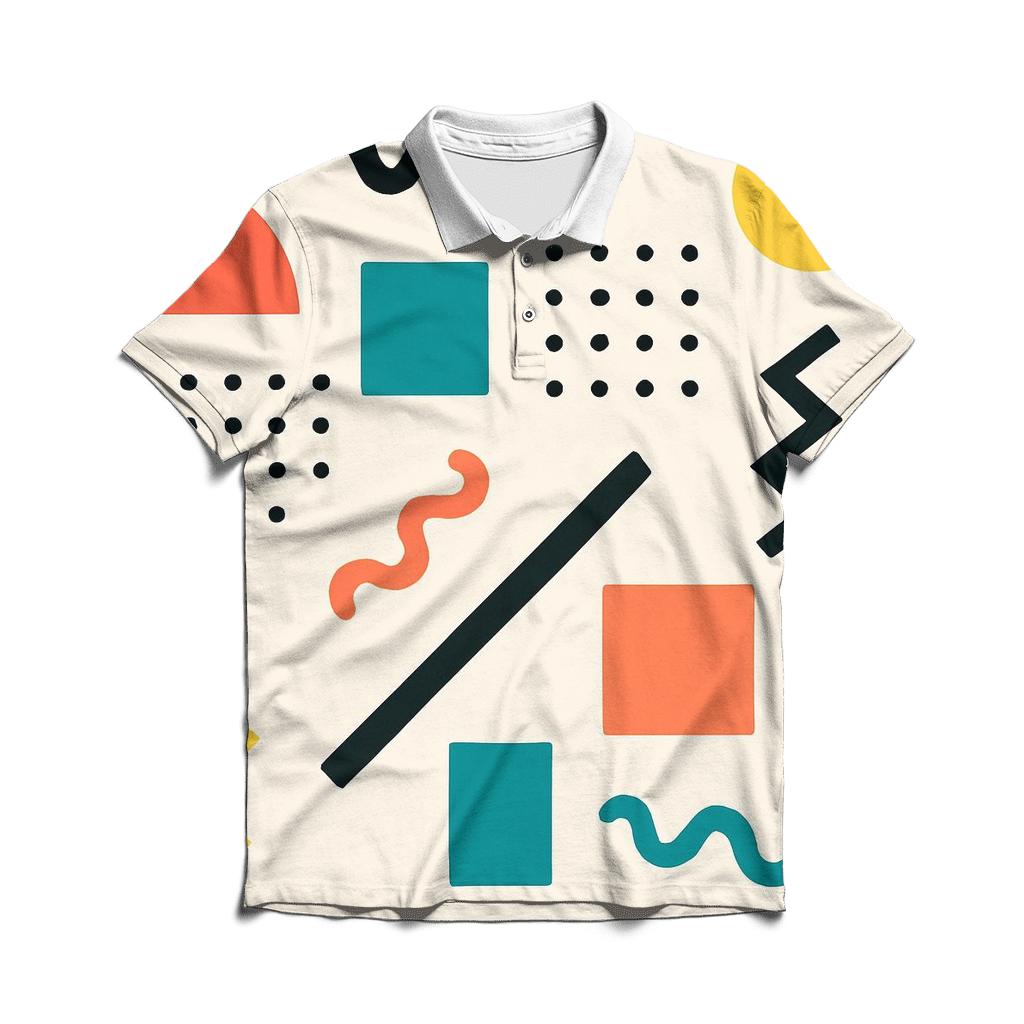 Memphis Summer Shuffle premium cotton polo shirts