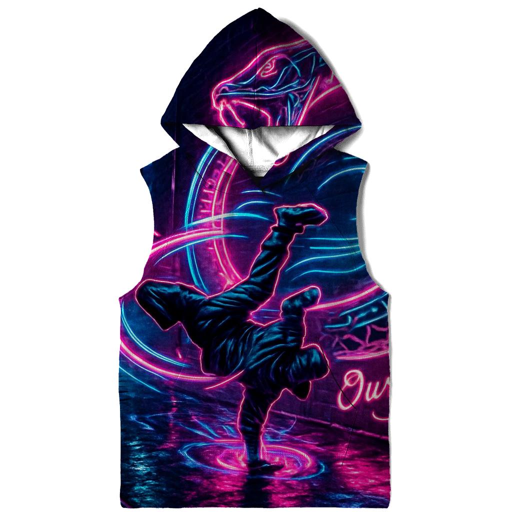 Neon Ouroboros Alley zip-up hoodies